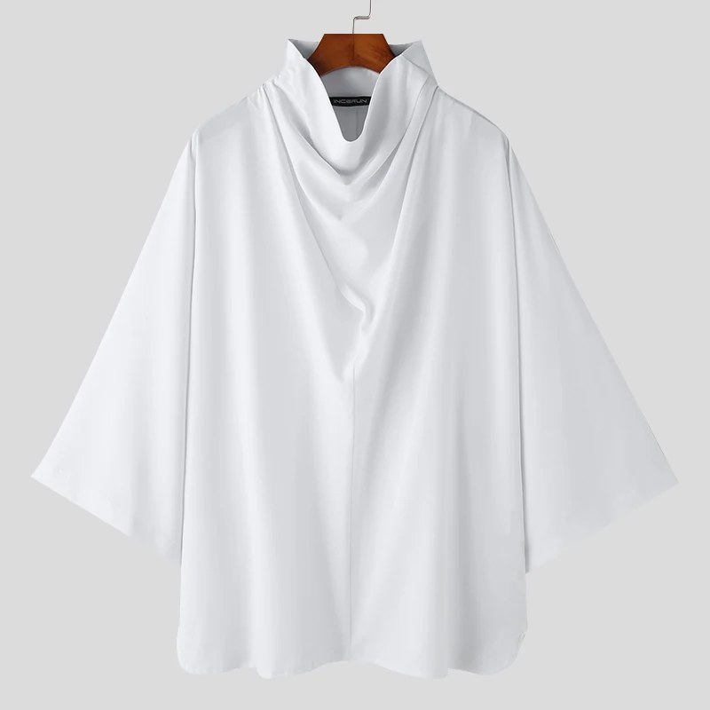 Drape Neck Poncho Shirt