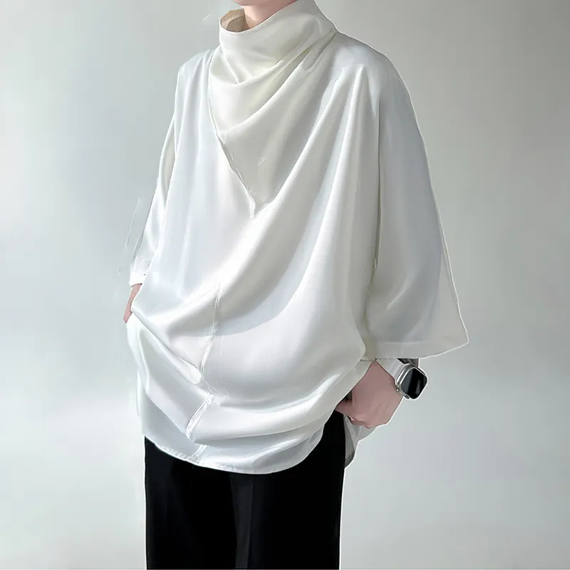 Drape Neck Poncho Shirt