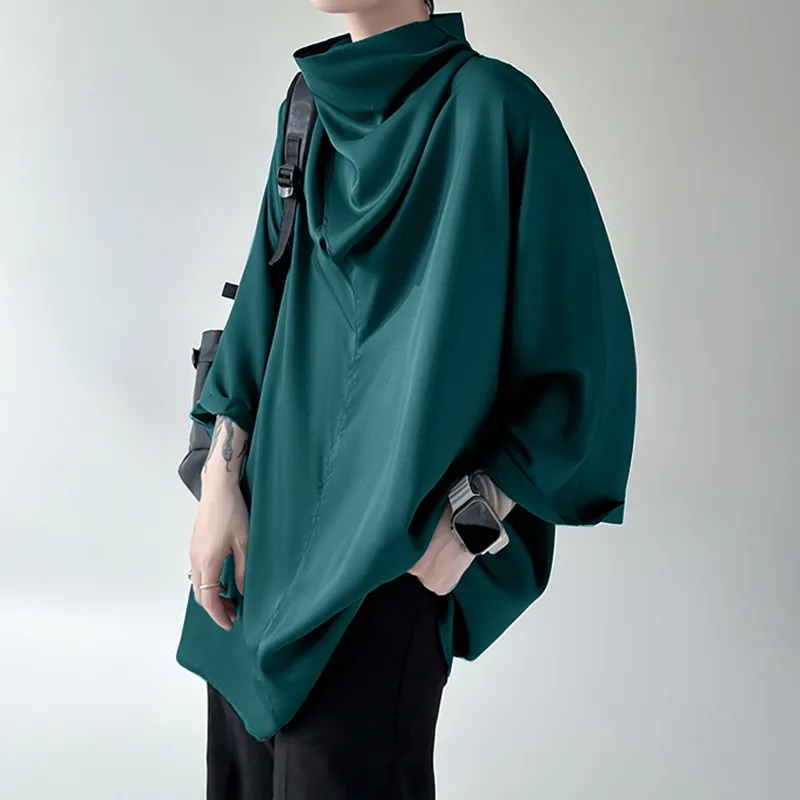 Drape Neck Poncho Shirt