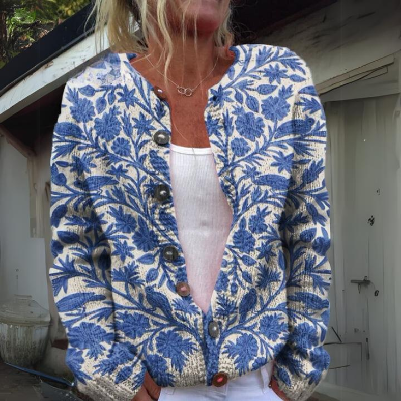 Elara™ - Wildflower Button Knit Cardigan