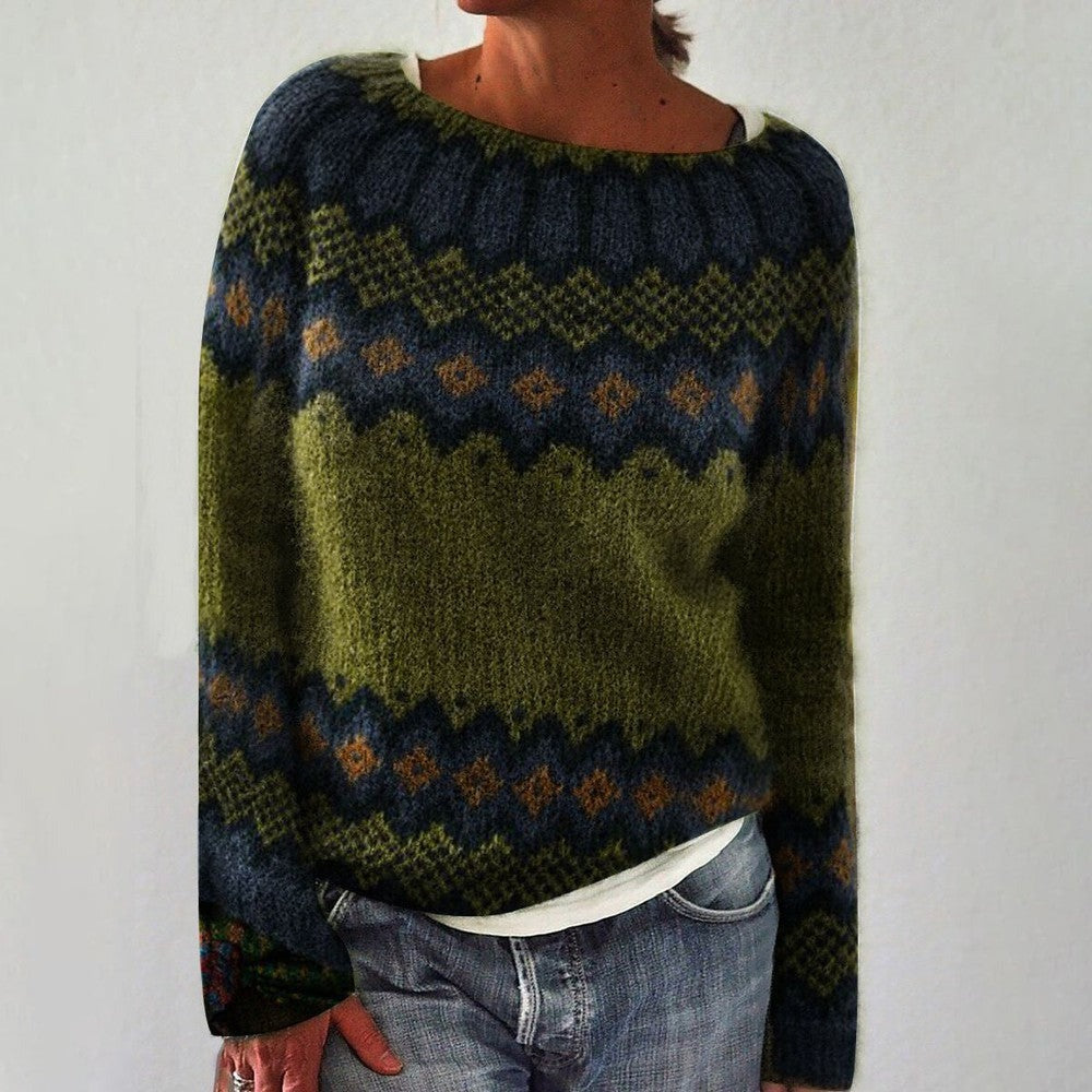 Sena™| Retro Knit Sweater