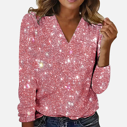 Ruby - V-Neck Diamond Blouse