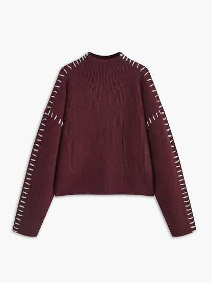 Shift The Focus Oversized Mock Neck Sweater