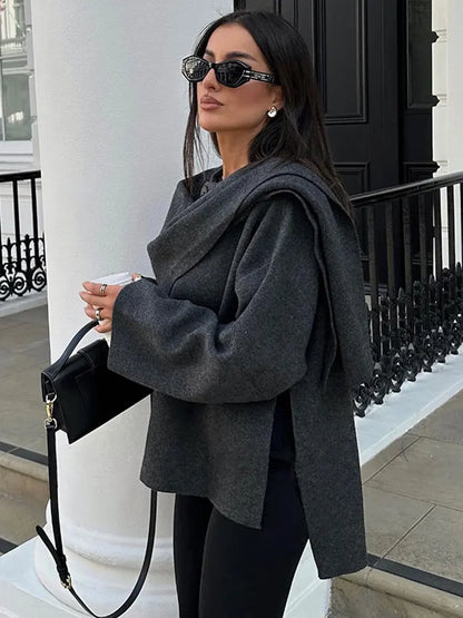 Tyra - Classy Scarf Coat