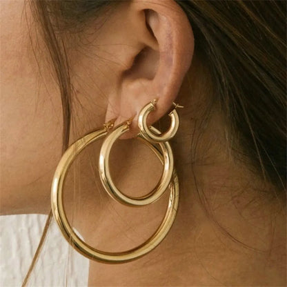 Classic Hoop Earrings Set