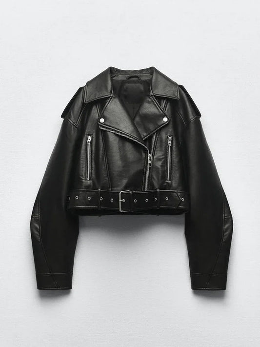 Claire Moto Faux Leather Jacket