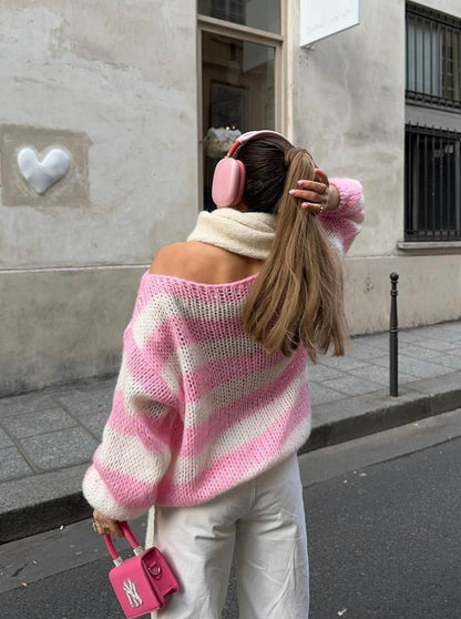 Cara - Stripped Loose-Fit Sweater