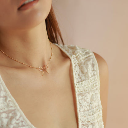 Dainty Bow Necklace