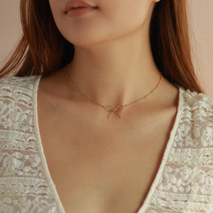 Dainty Bow Necklace