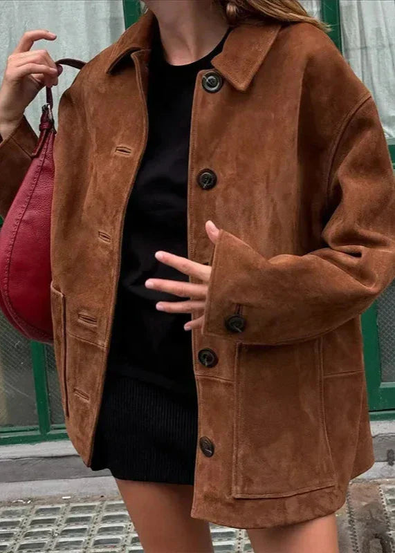 Vintage Brown Suede Blazer