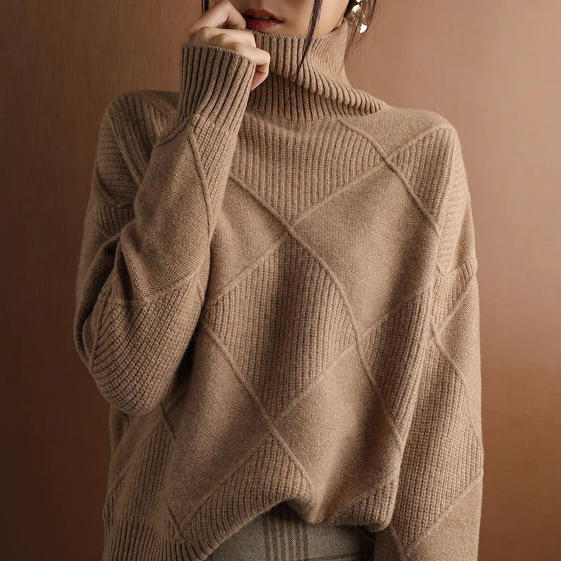 Aria™ - Textured Geometric Knit Sweater