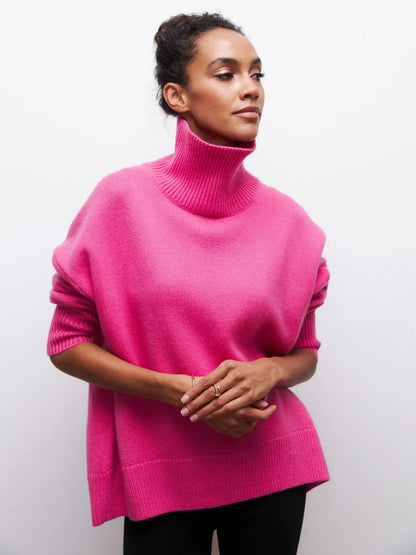 Avery™ - Relaxed Turtleneck Knit Sweater