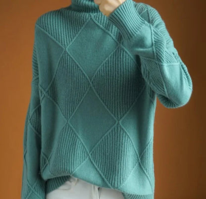 Aria™ - Textured Geometric Knit Sweater