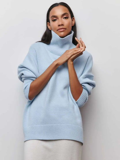 Avery™ - Relaxed Turtleneck Knit Sweater