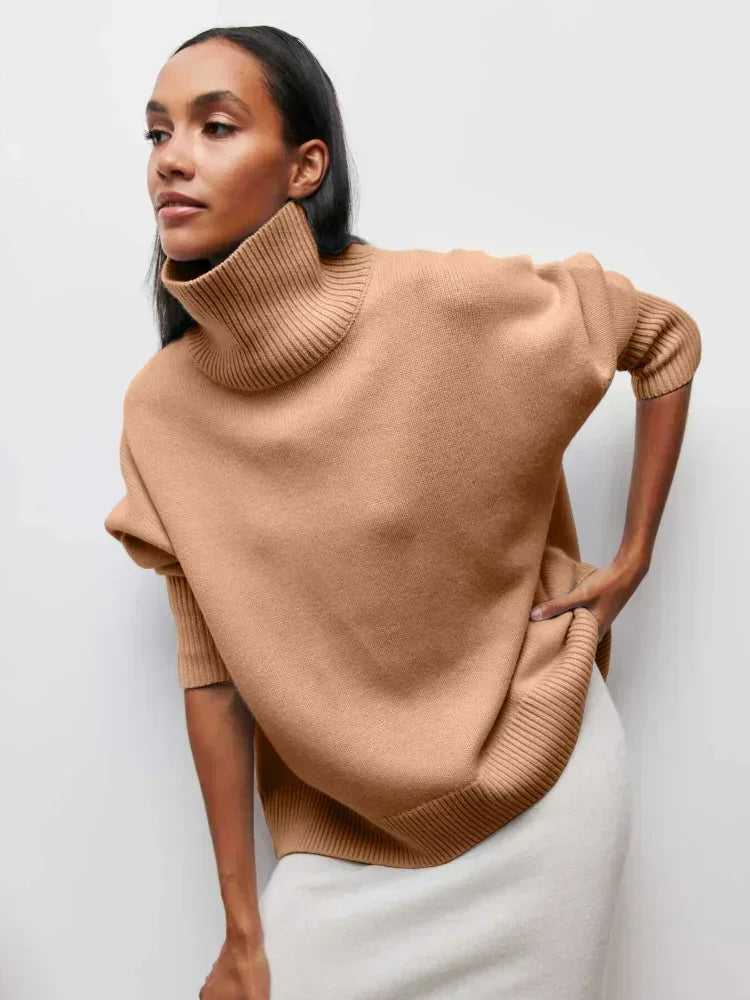 Avery™ - Relaxed Turtleneck Knit Sweater