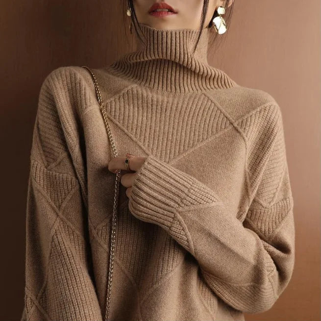 Aria™ - Textured Geometric Knit Sweater