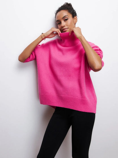 Avery™ - Relaxed Turtleneck Knit Sweater