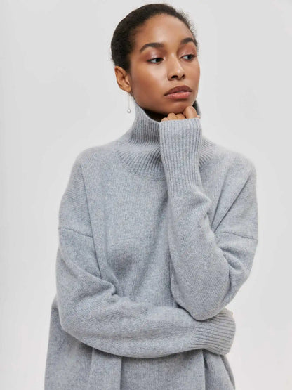 Avery™ - Relaxed Turtleneck Knit Sweater