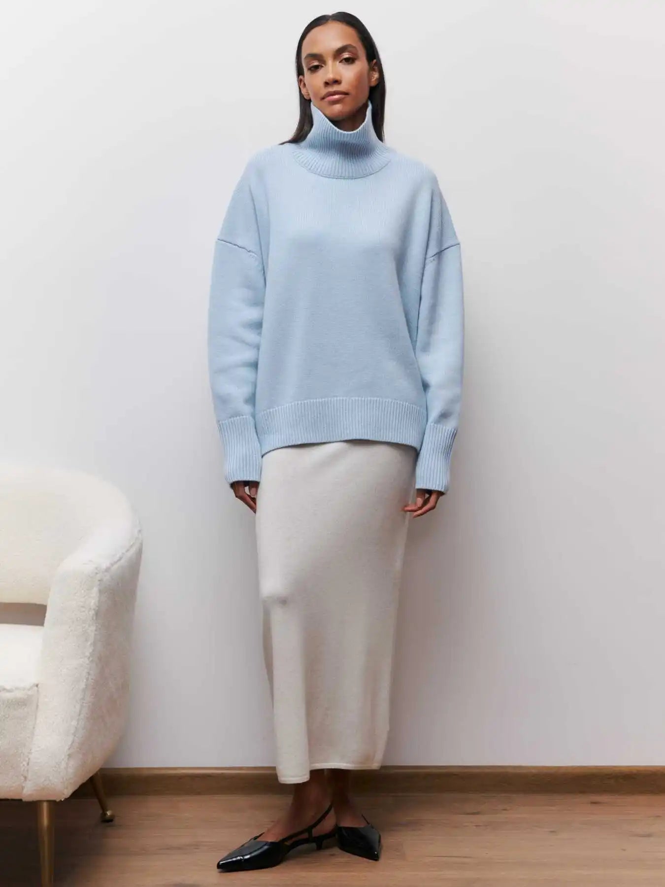 Avery™ - Relaxed Turtleneck Knit Sweater