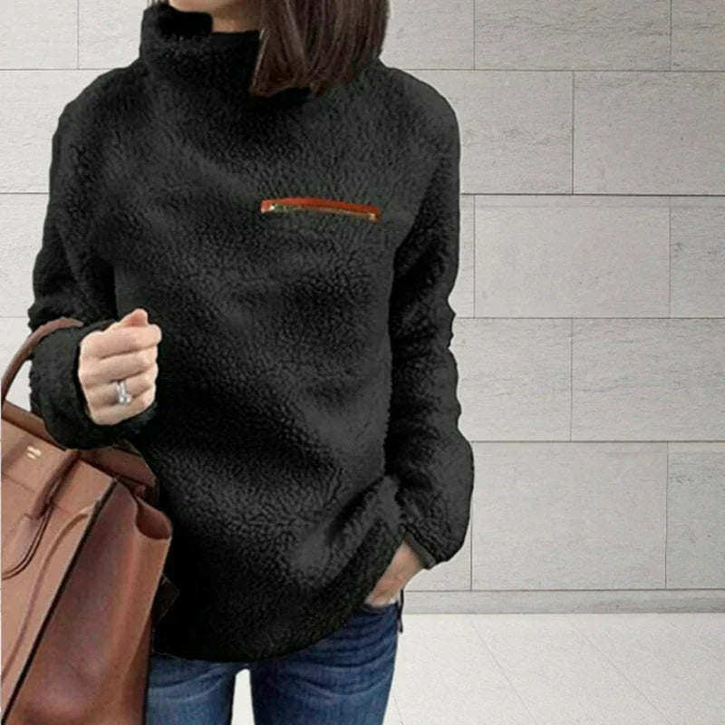 Fluffy Faux Fur Pullover Sweater