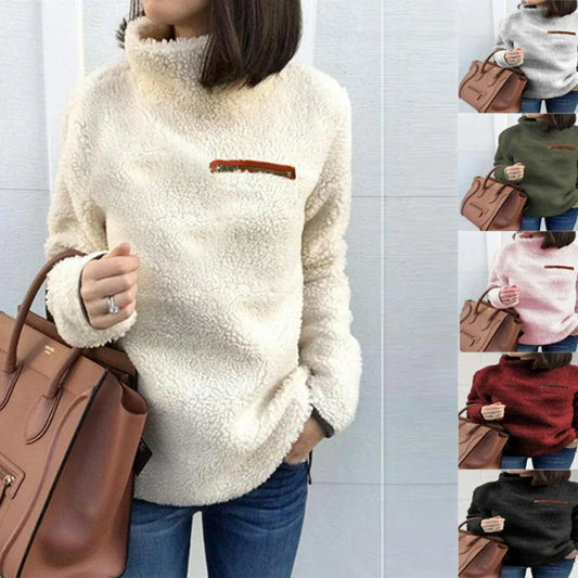 Fluffy Faux Fur Pullover Sweater