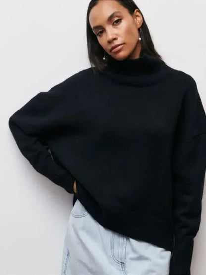 Avery™ - Relaxed Turtleneck Knit Sweater