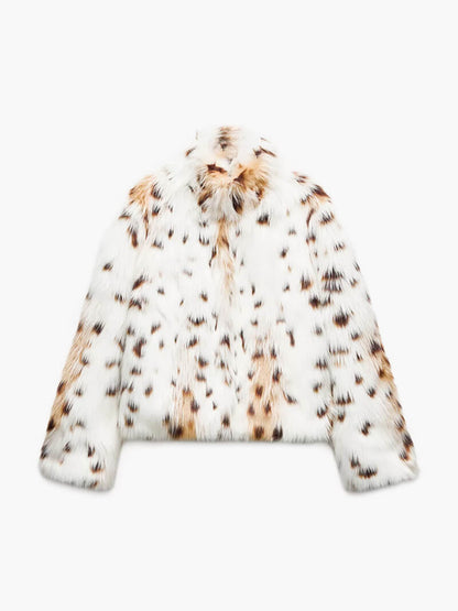 Abel - Leopard Print Fur Jacket