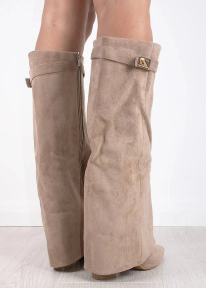 Lavista Suede knee high boots - Beige