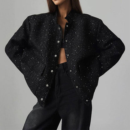 Amelia | Textured Button-Up Jacket – Cozy and Chic Outerwear