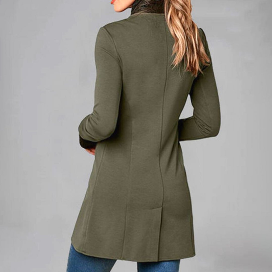 Asymmetrical Buttoned Coat