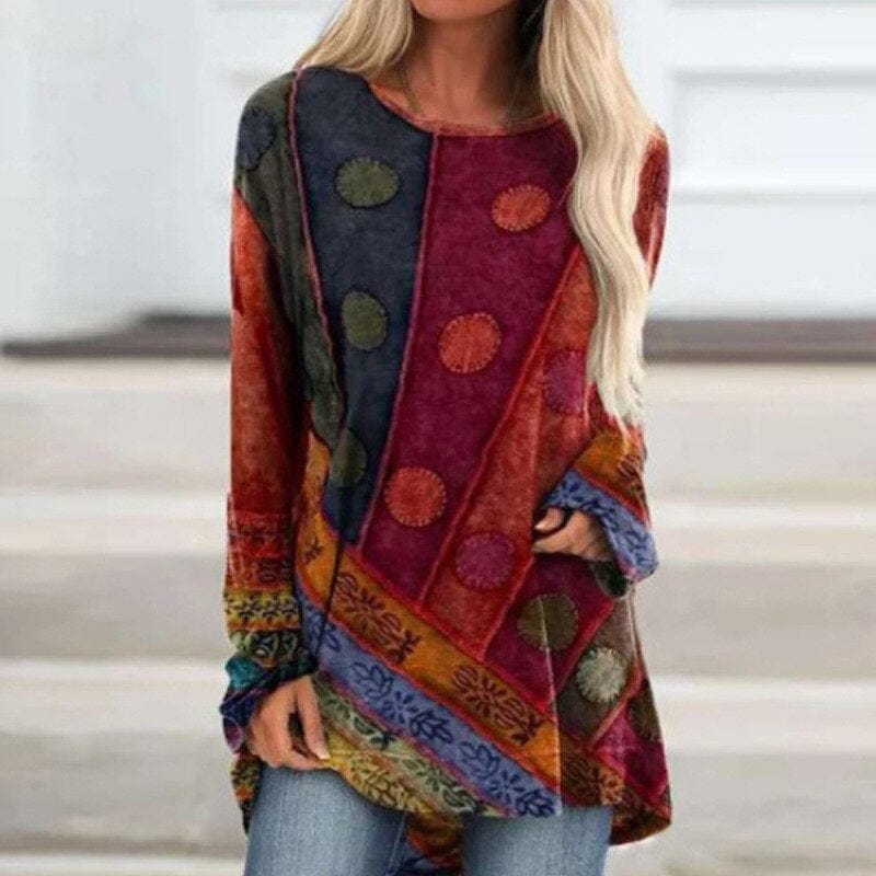 Boho Patchwork Tunic