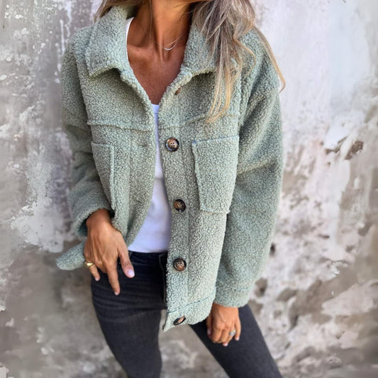 Buttoned Sherpa Jacket