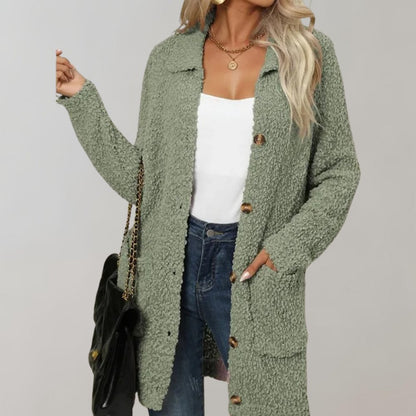 Buttoned Teddy Coat