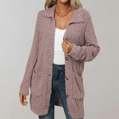 Buttoned Teddy Coat