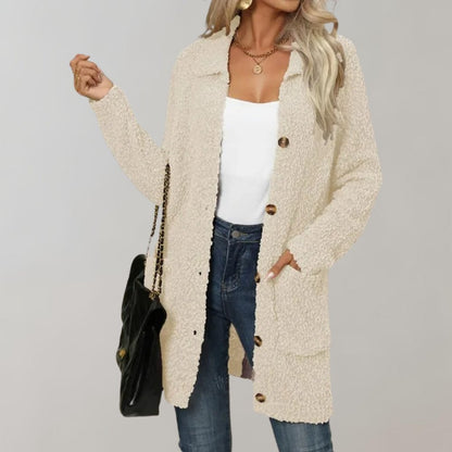 Buttoned Teddy Coat