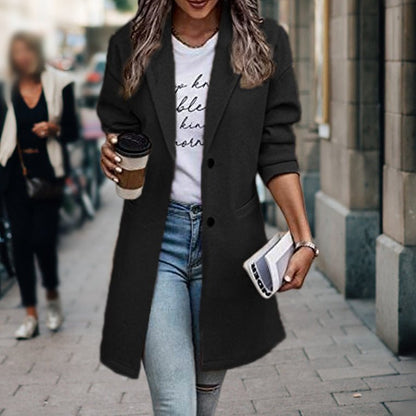 Casual Longline Blazer Coat