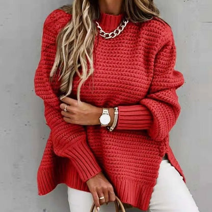 Chunky Red Knit Sweater