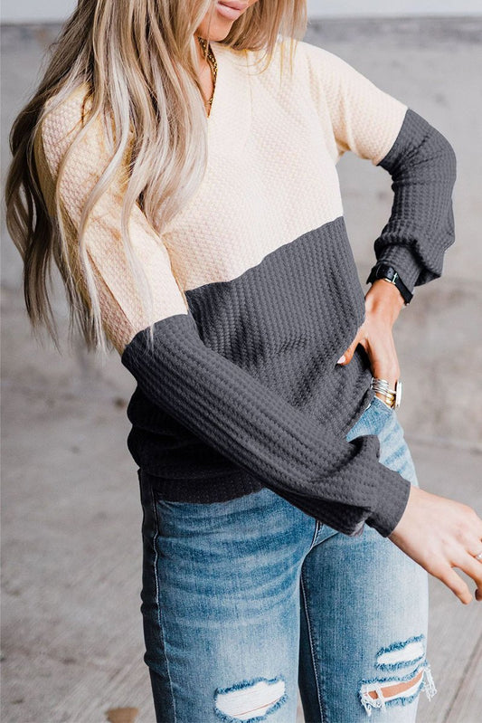 Colour-Blocked Knit Sweater