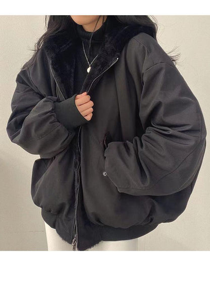 Cozy Oversized Bomber Jacket