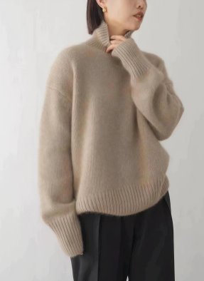 Cozy Oversized Turtleneck Sweater - Soft Knit Winter Pullover