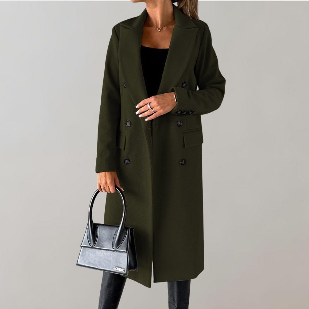 Double-Breasted Elegant Overcoat