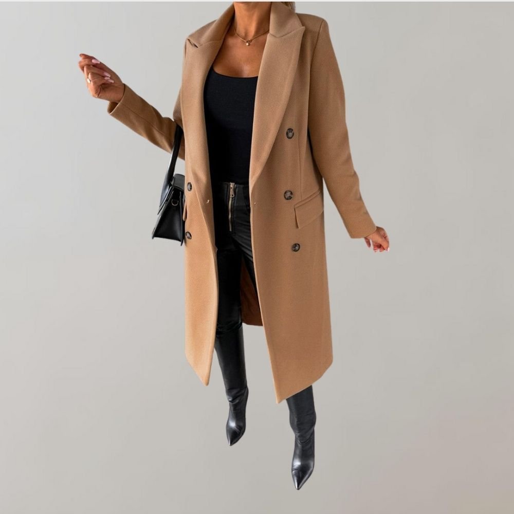 Double-Breasted Elegant Overcoat