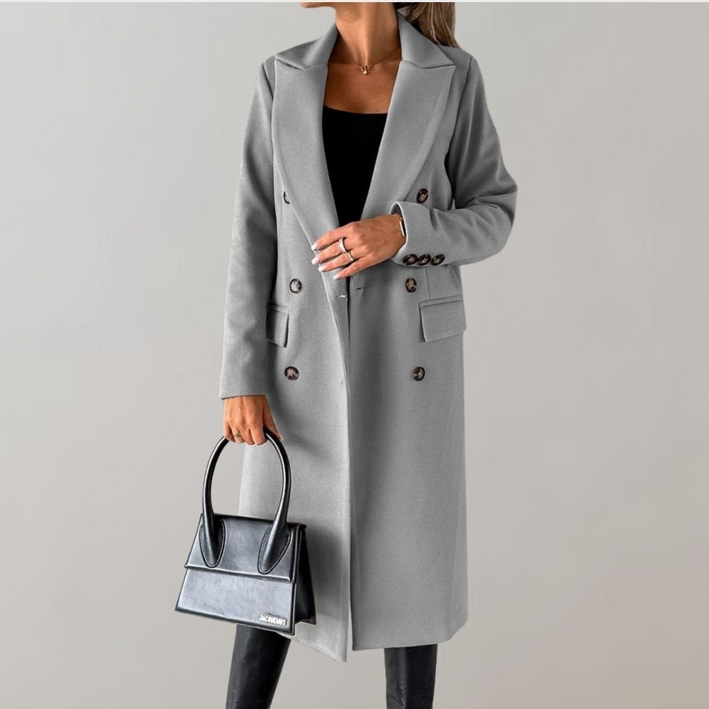 Double-Breasted Elegant Overcoat