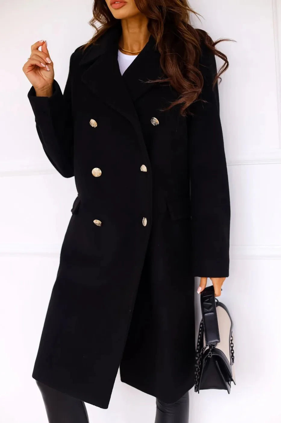 Double-Breasted Wool Coat