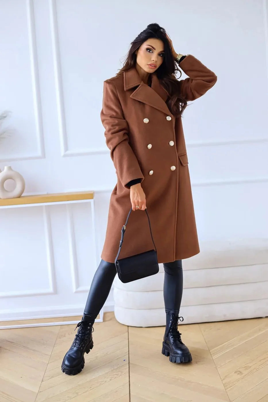 Double-Breasted Wool Coat