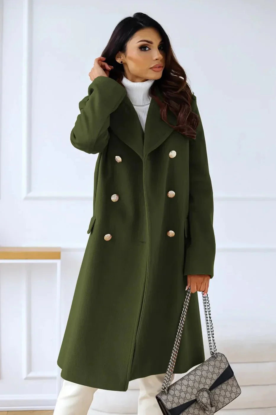 Double-Breasted Wool Coat