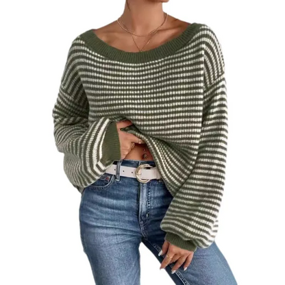 Eva™ Cozy Striped Knit Sweater