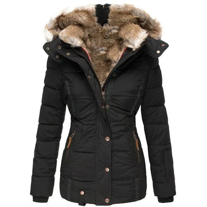 Faux Fur Hooded Puffer Jacket