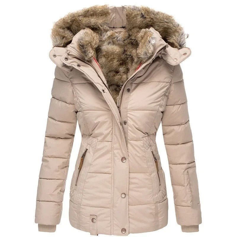 Faux Fur Hooded Puffer Jacket