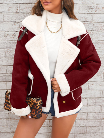 Faux Shearling Aviator Jacket